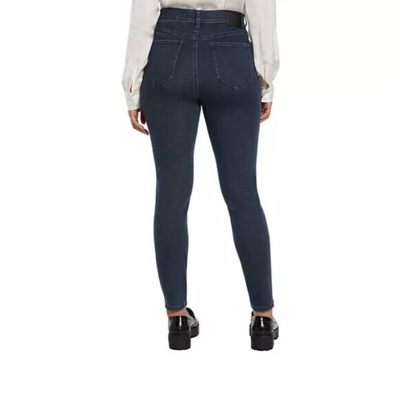 Express Women’s Skinny Jeans Size 14 Dark Wash Stretch Denim Mid Rise NWT - Picture 2 of 12